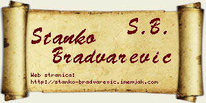 Stanko Bradvarević vizit kartica